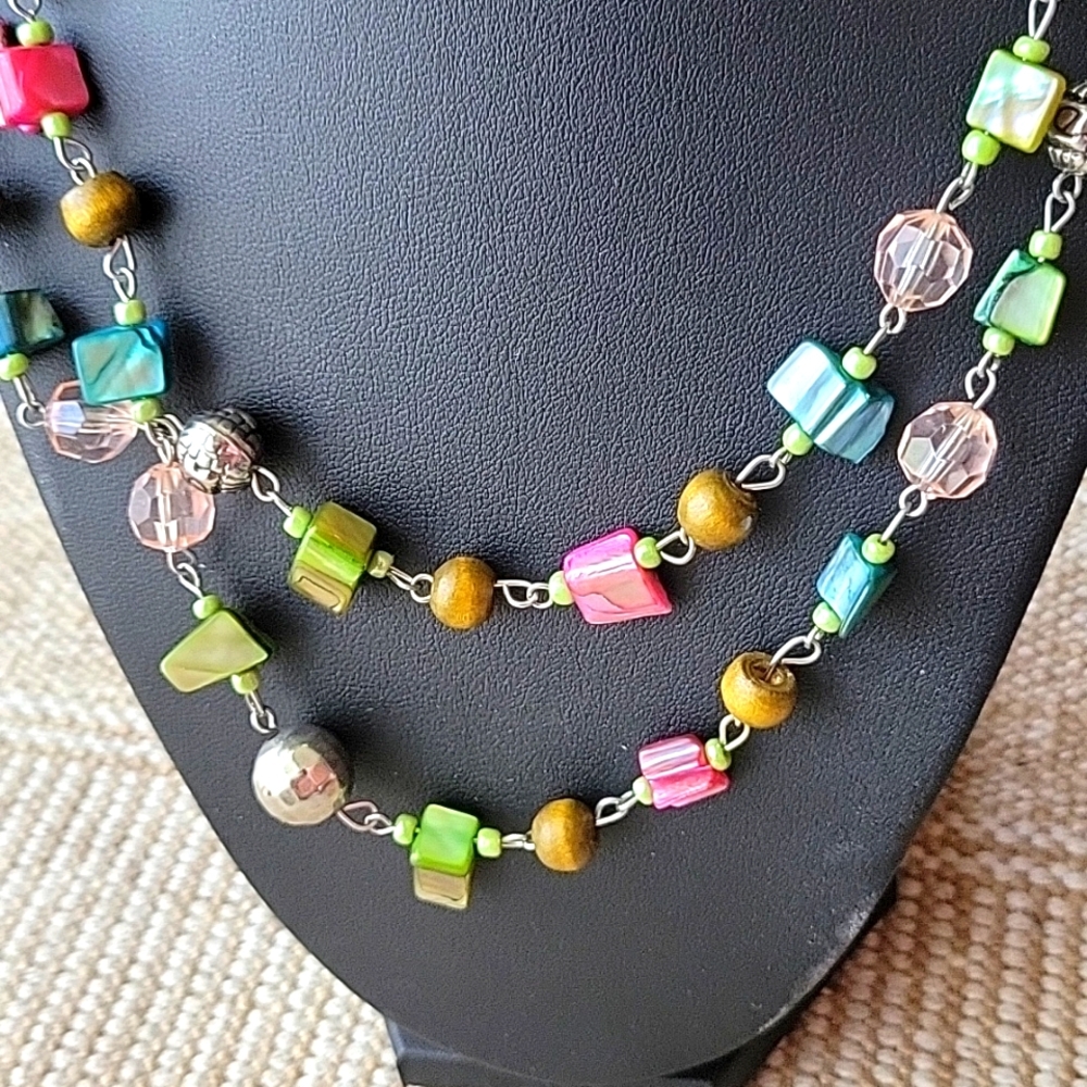 Mudd 50 inches colorful mop necklace